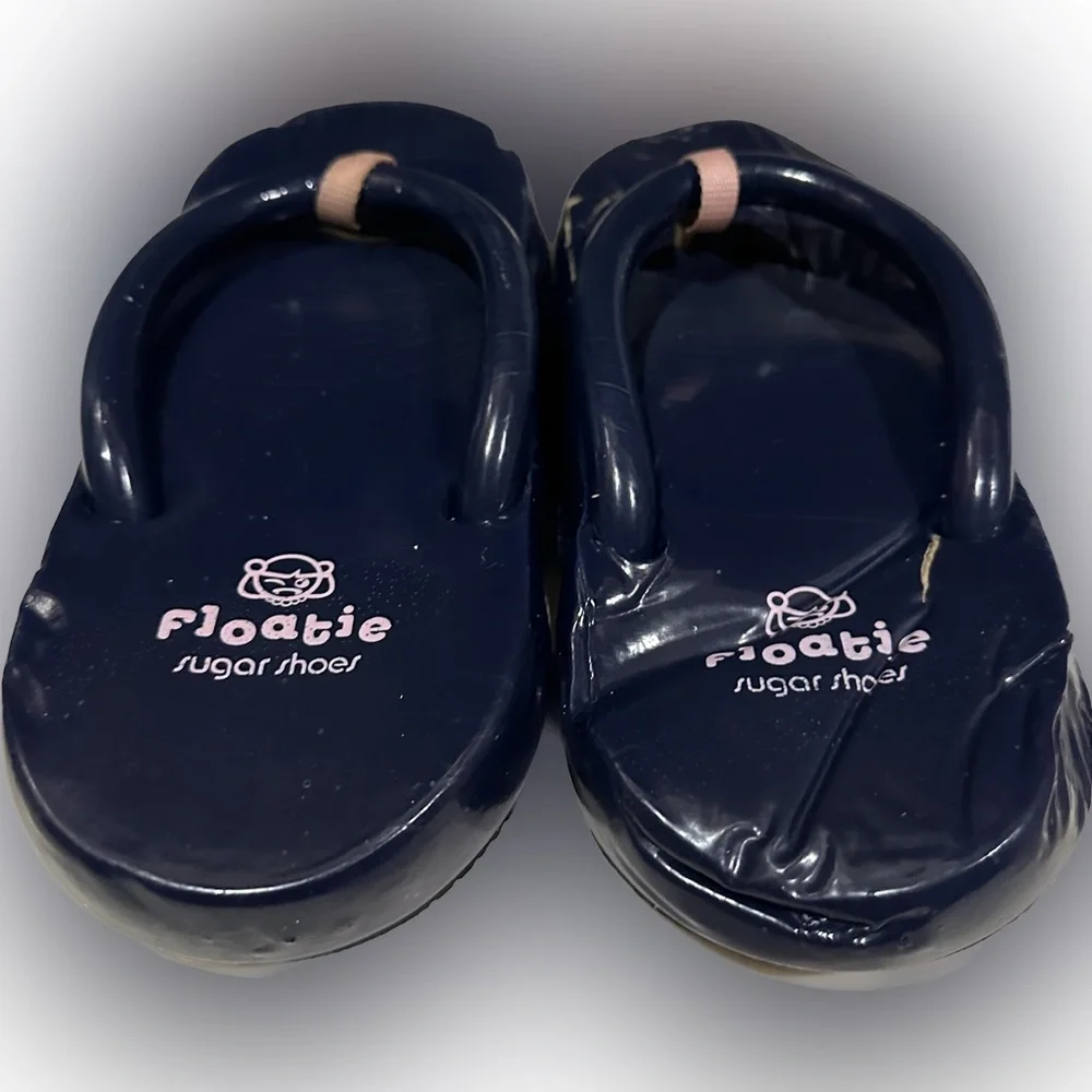 VTG Sugar Floaties Flip-Flops; Navy/Pink Sz:M(7/8) Comfort Beach Sandal Flaws